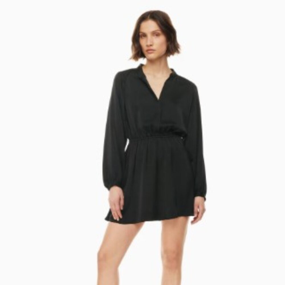 BABATON - Lexington Black Satin Dress - 2XS - Picture 13 of 17
